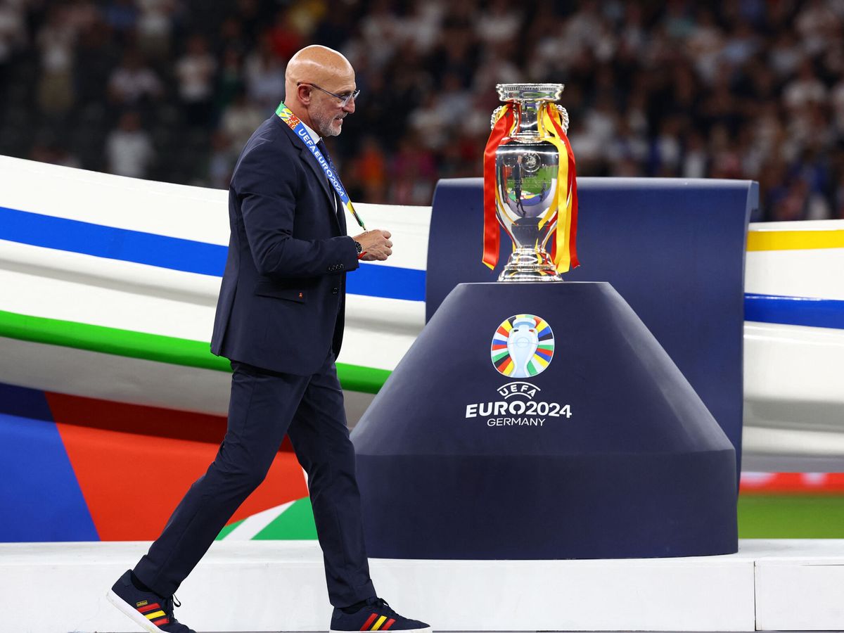 Foto: De la Fuente entró en la historia al ganar la Eurocopa. (Reuters/Lee Smith)