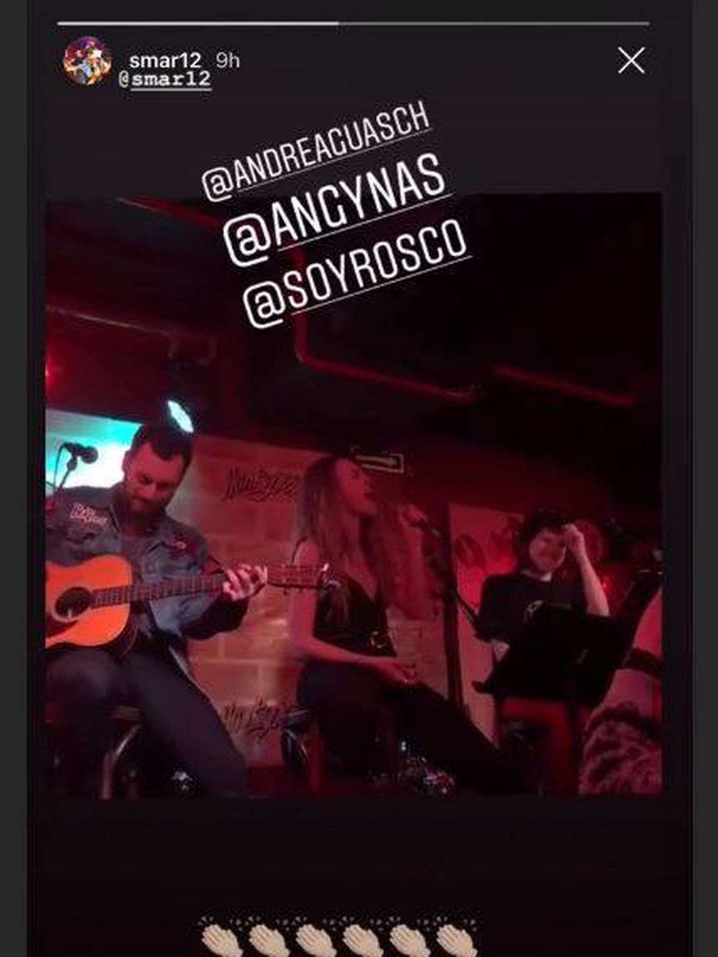 Andrea Guasch en una imagen del concierto. (Instagram)