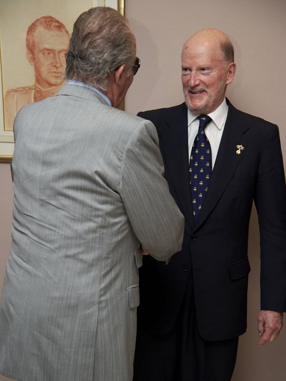 Simeón de Bulgaria, invitado del rey Juan Carlos en Abu Dabi durante el ...