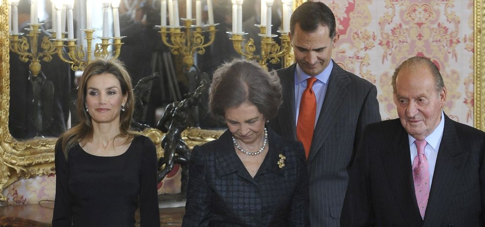 El 'núcleo duro' de Zarzuela en un acto oficial en Palacio (Gtres)