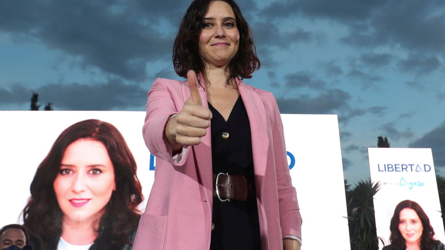 Isabel Díaz Ayuso durante la campaña electoral. (Reuters)