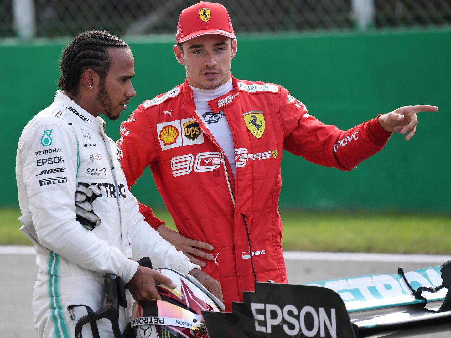 Hamilton acabó enfadado por quedarse sin intento final en la lucha por la pole en Monza. (EFE)