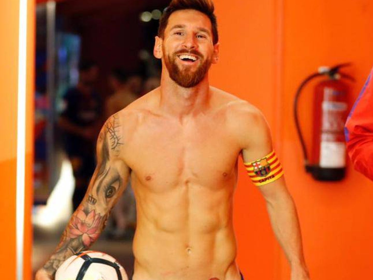 Leo Messi en una imagen de su perfil de Facebook. 