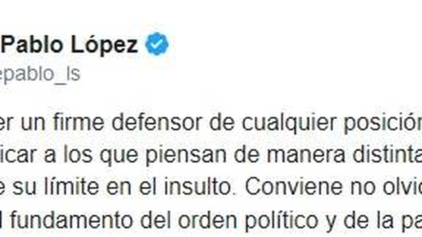 Twitter oficial de José Pablo López. 