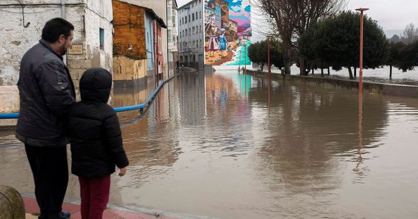 Foto: El río ya ha causado desperfectos a su paso por Miranda de Ebro. (EFE)