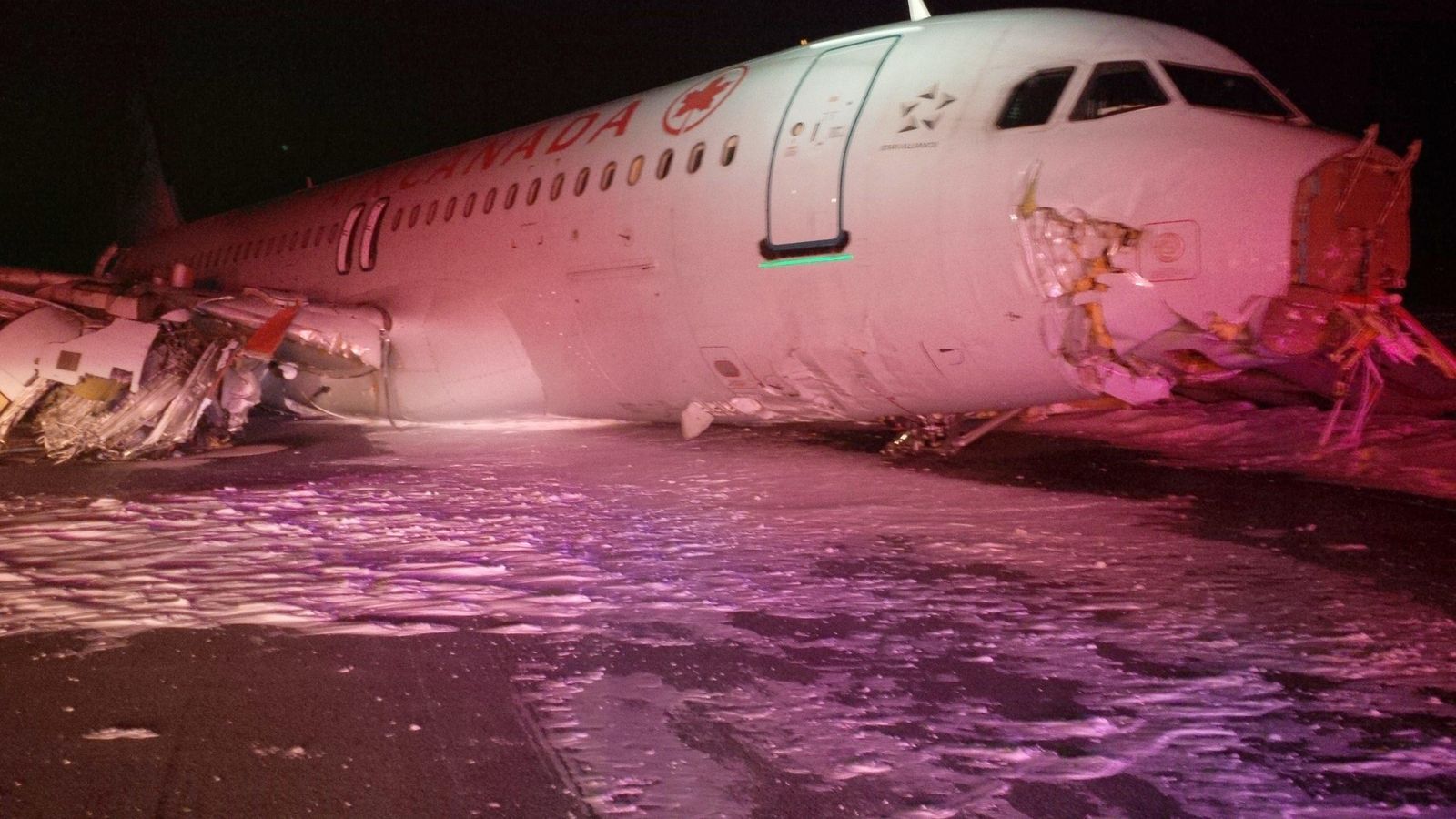 Foto: Imagen del avión accidentado en Halifax. ((Efe)