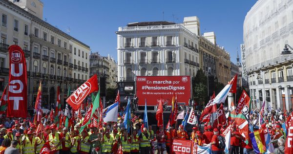 Foto: Manifestación en Madrid el pasado otoño por unas pensiones dignas. (EFE)