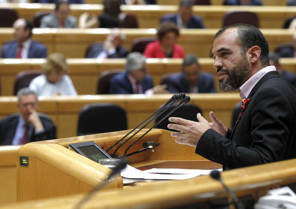 Foto: El senador de IU José Manuel Mariscal, durante su intervención. (EFE)