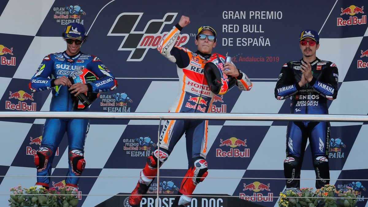 El triunfo aplastante de Márquez en Jerez, el triplete español y el llanto de Quartararo