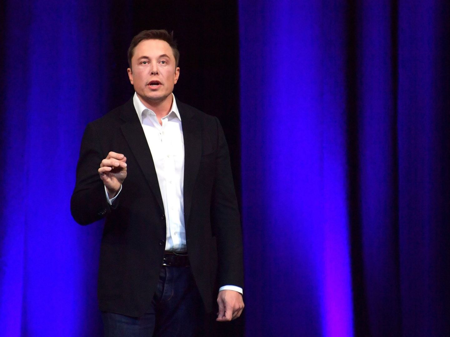 Elon Musk presentando su nuevo faraónico proyecto (Foto: EFE)