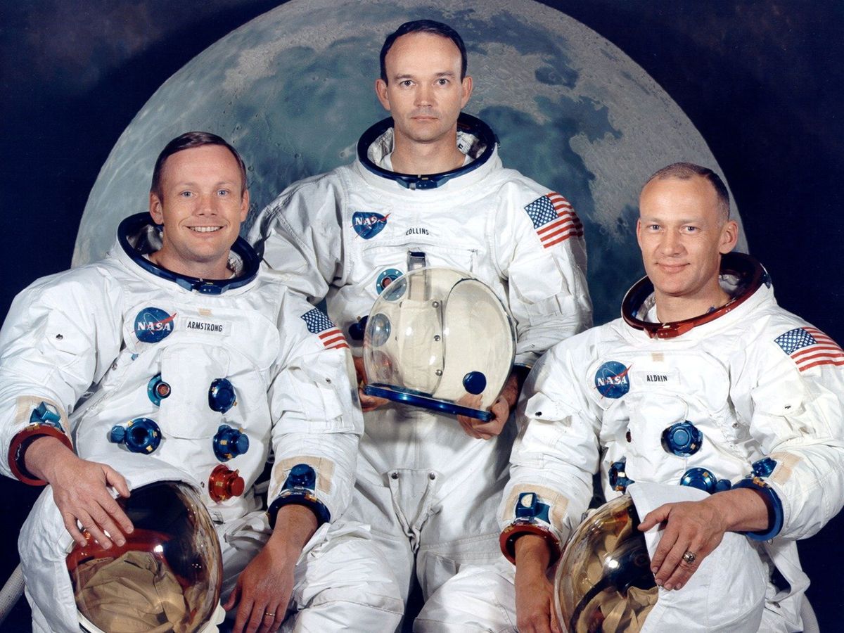 Foto: Edwin Aldrin, junto a sus compañeros de viaje: Neil Armstrong y Michael Collins (Reuters/NASA)