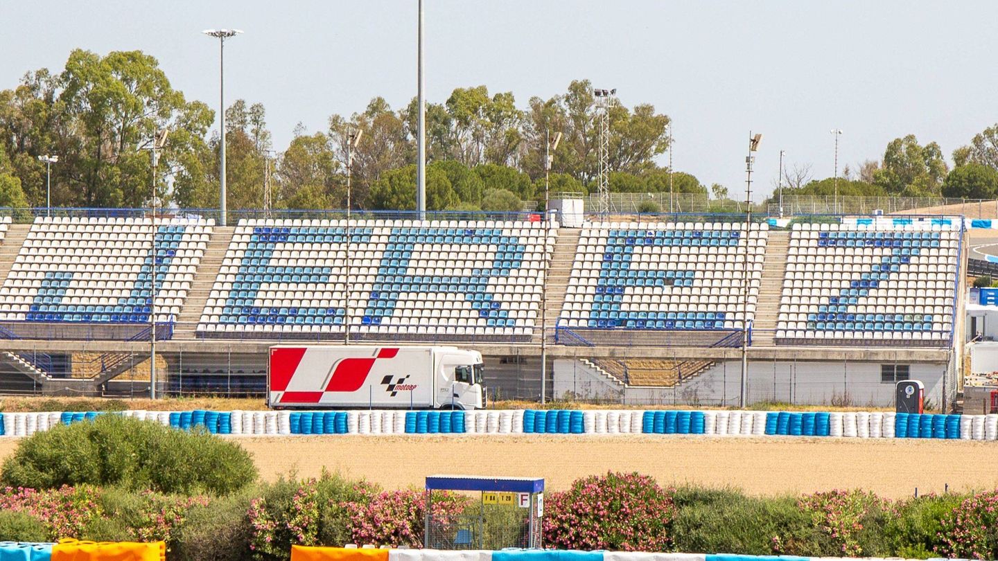 Las gradas de Jerez estarán vacías durante los dos próximos fines de carreras. (Cordon Press)