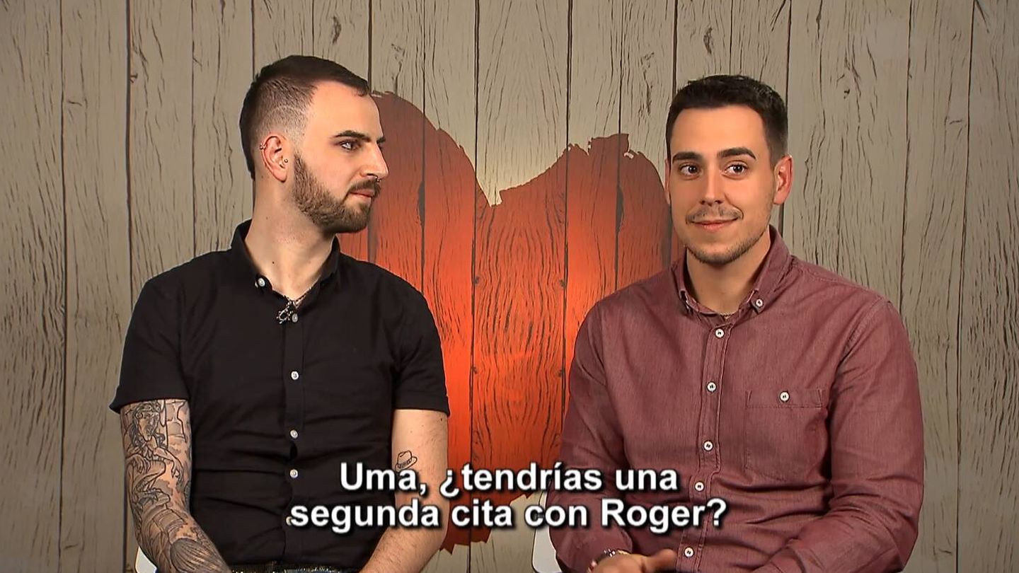 Uma y Roger, concursantes de 'First Dates'. (Mediaset España)