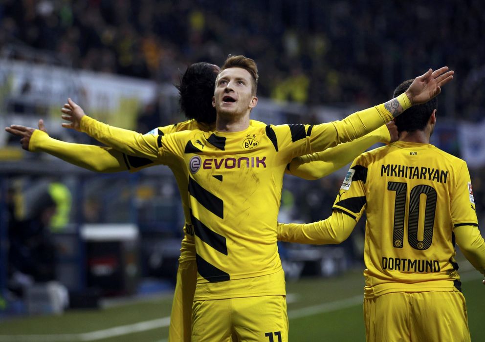 Foto: Marco Reus celebra un gol con el Borussia Dortmund durante la presente temporada.