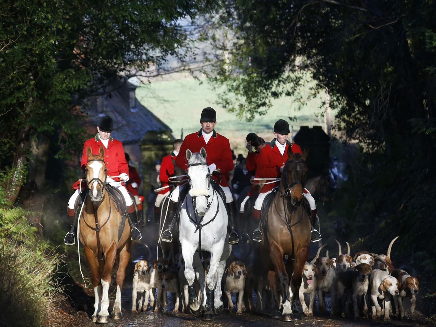 Cazadores a caballo en el Boxing Day en Chiddingstone, Inglaterra, en imagen de archivo. (Reuters)