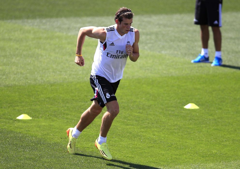 Foto: Gareth Bale, en un entrenamiento durante la presente temporada con el Real Madrid.