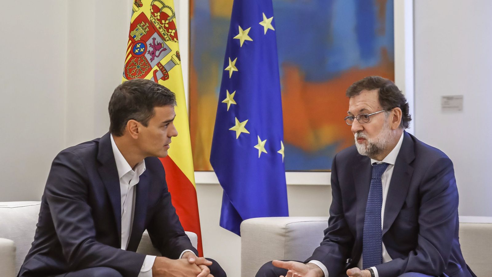 Foto: Pedro Sánchez y Mariano Rajoy en septiembre. (EFE)