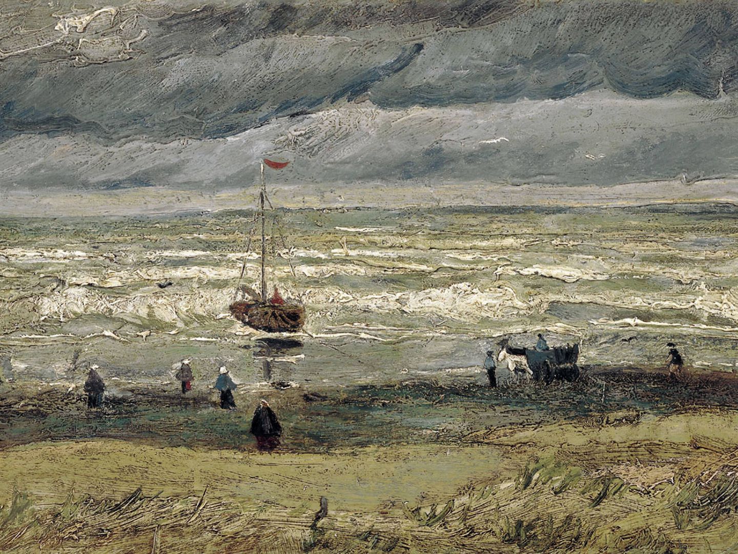 'Vista del mar en Scheveningen', uno de los dos cuadros de Van Gogh robados del Museo Van Gogh en Ámsterdam el 7 de diciembre de 2002. (Getty Images)