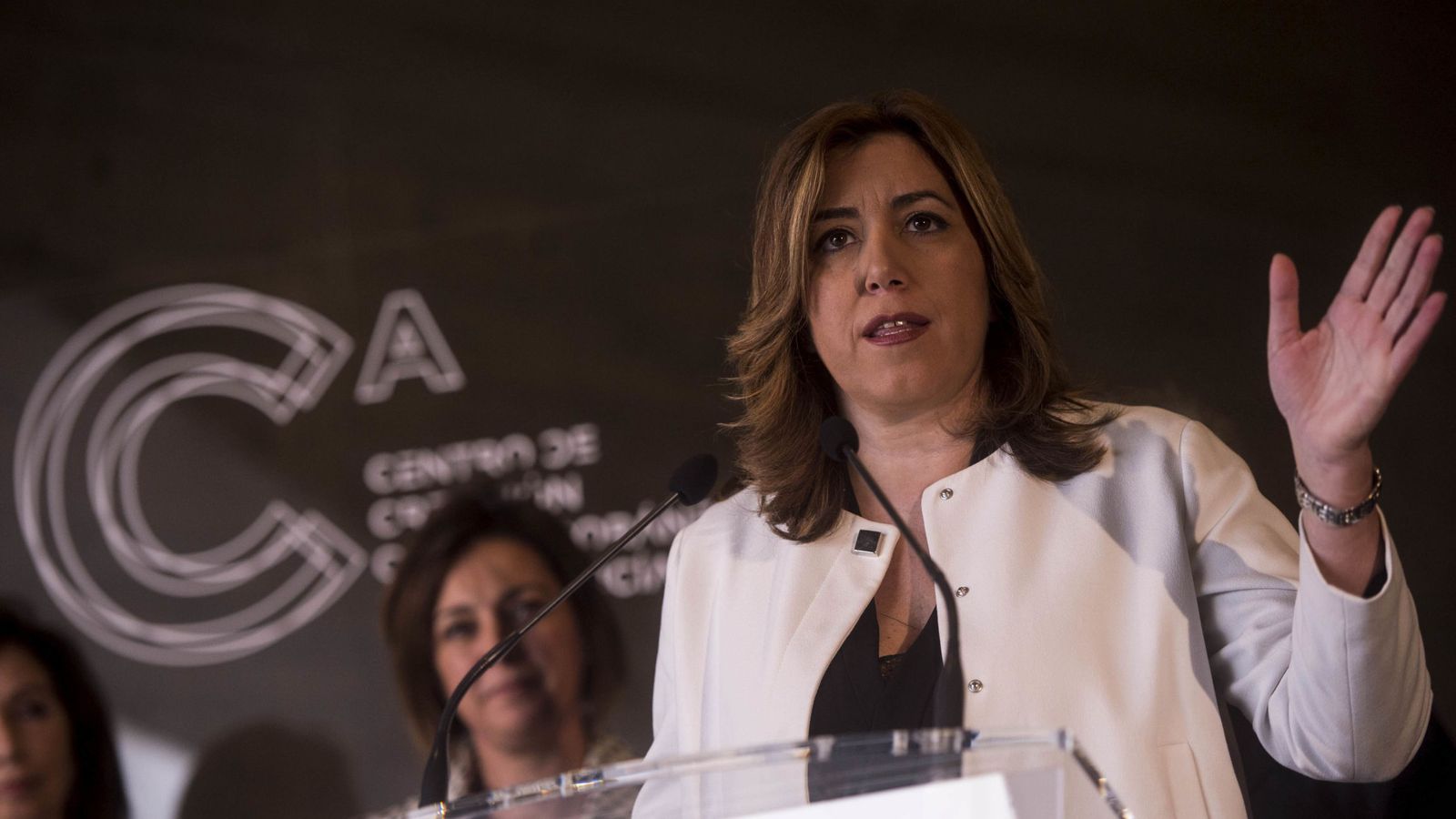 Foto: Susana Díaz, este 19 de diciembre, durante la inauguración del Centro de Creación Contemporánea de Andalucía, en Córdoba. (EFE)