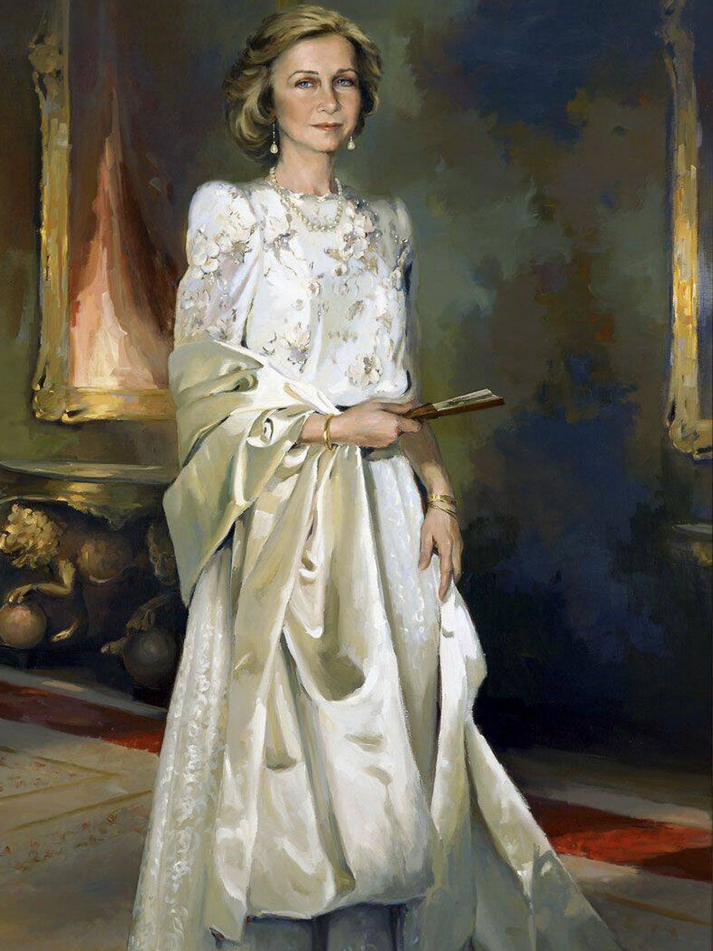 Su retrato de la reina Sofía. (Cortesía)