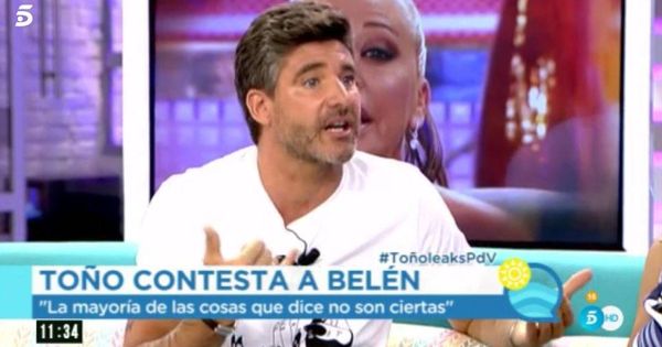 Foto: Toño Sanchís contesta de nuevo a Belén en 'El programa del verano'.