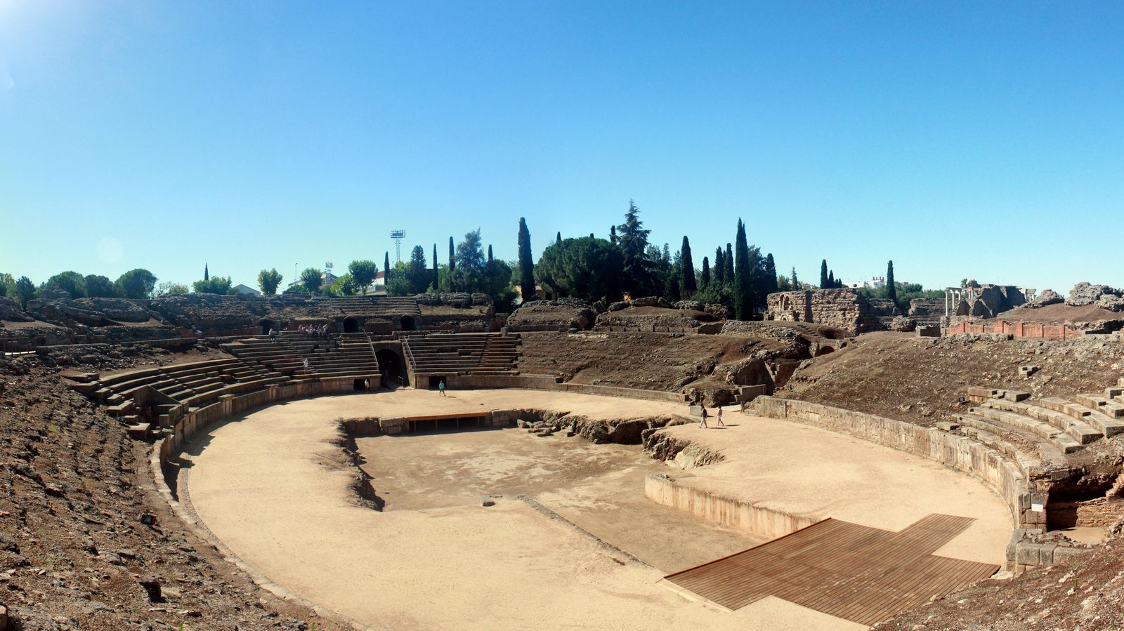 Foto: Vista panorámica del anfiteatro romano de Mérida (José Manuel García)