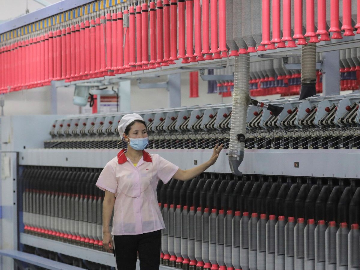 Foto: Fábrica de algodón en China (EFE)