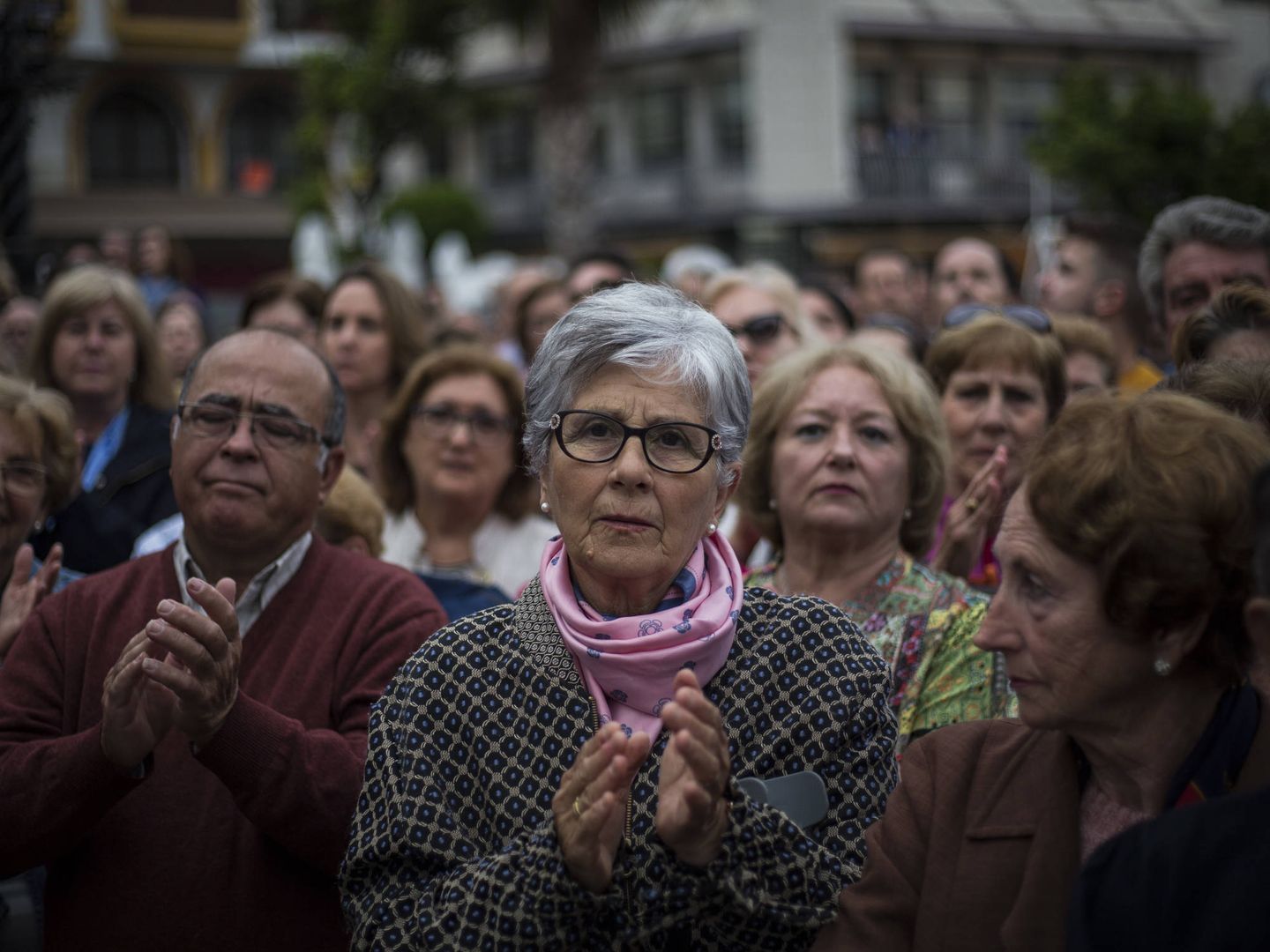 Imagen de la concentración en la plaza Alta de Algeciras contra el narcotráfico en el Campo de Gibraltar. (Fernando Ruso)