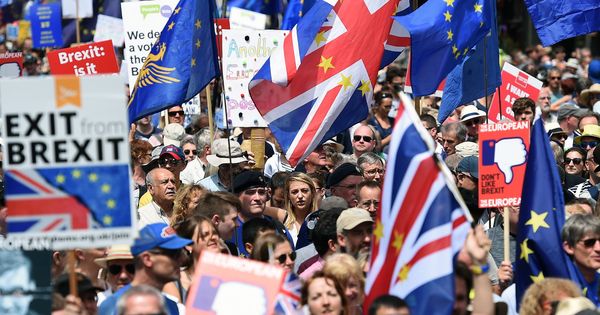Foto: Marcha anti-Brexit en Londres este sábado. (Reuters)