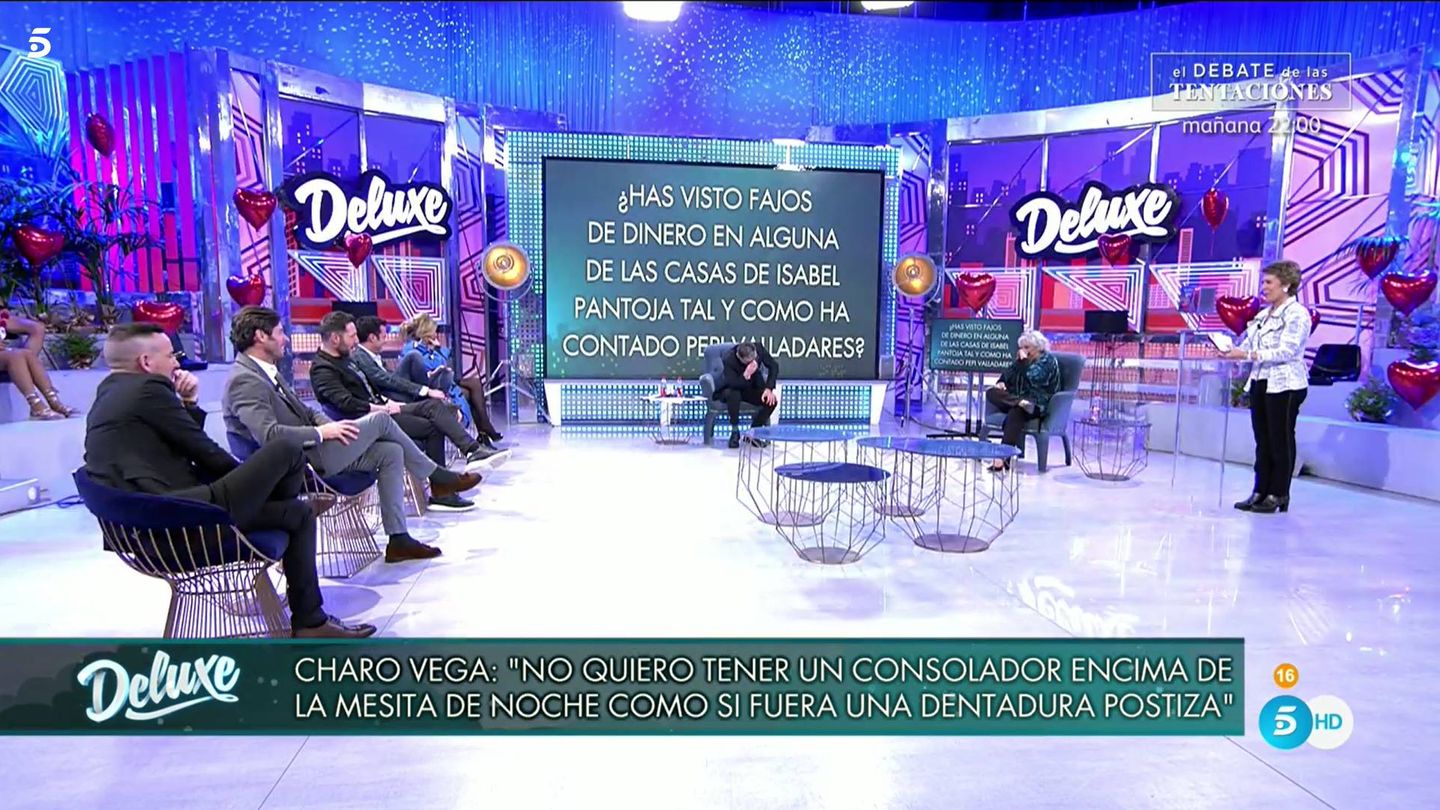 Charo Vega, en el 'Deluxe'. (Mediaset)