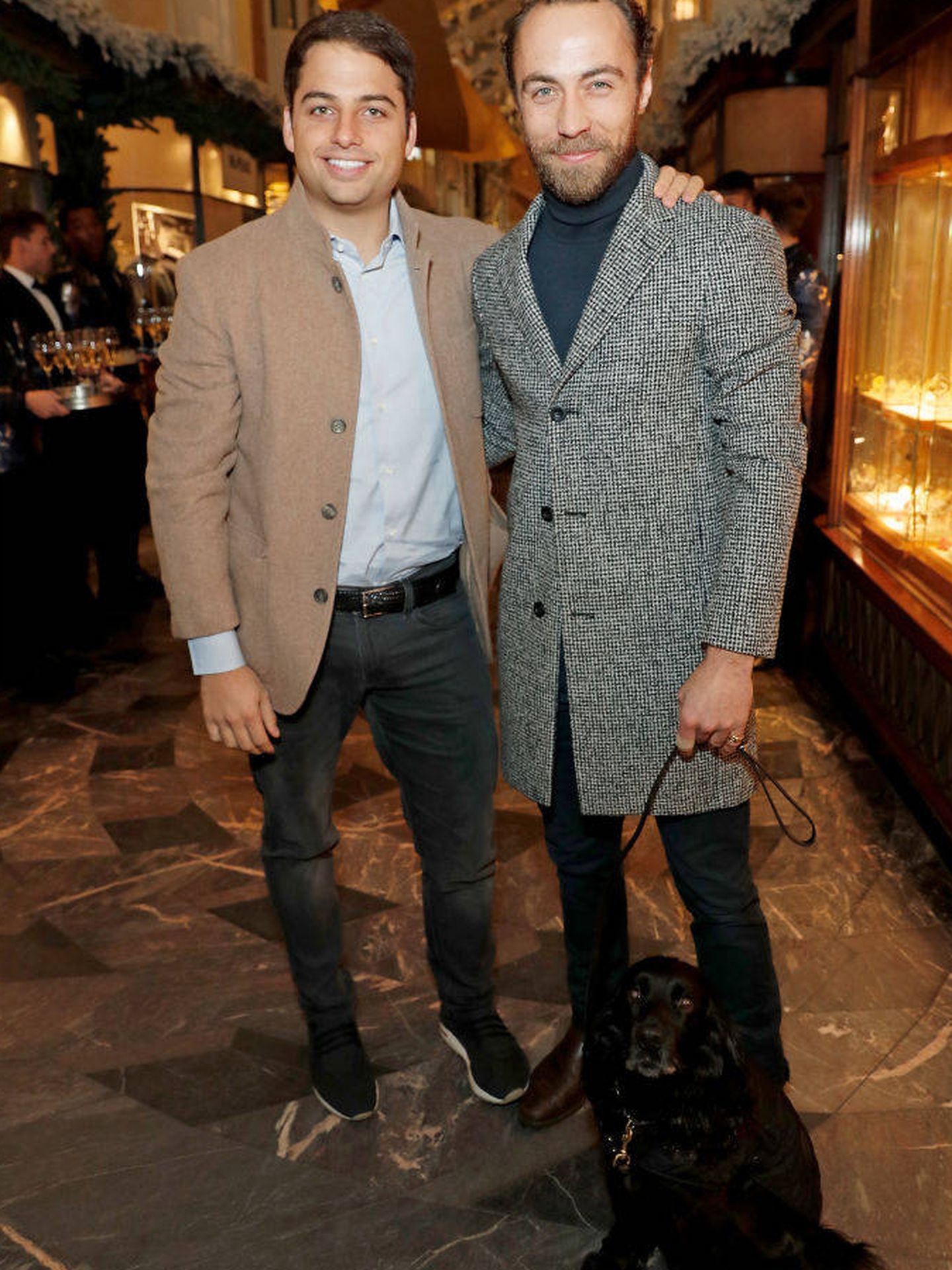Jamie Reuben y James Middleton, la Navidad pasada en Londres. (Getty)