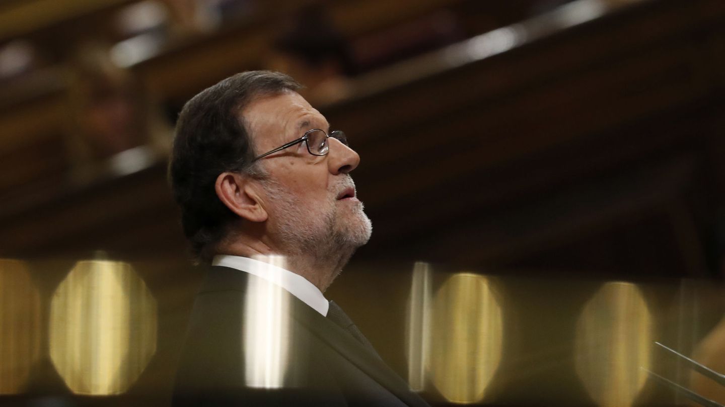Mariano Rajoy durante su debate de investidura en 2016. (EFE)