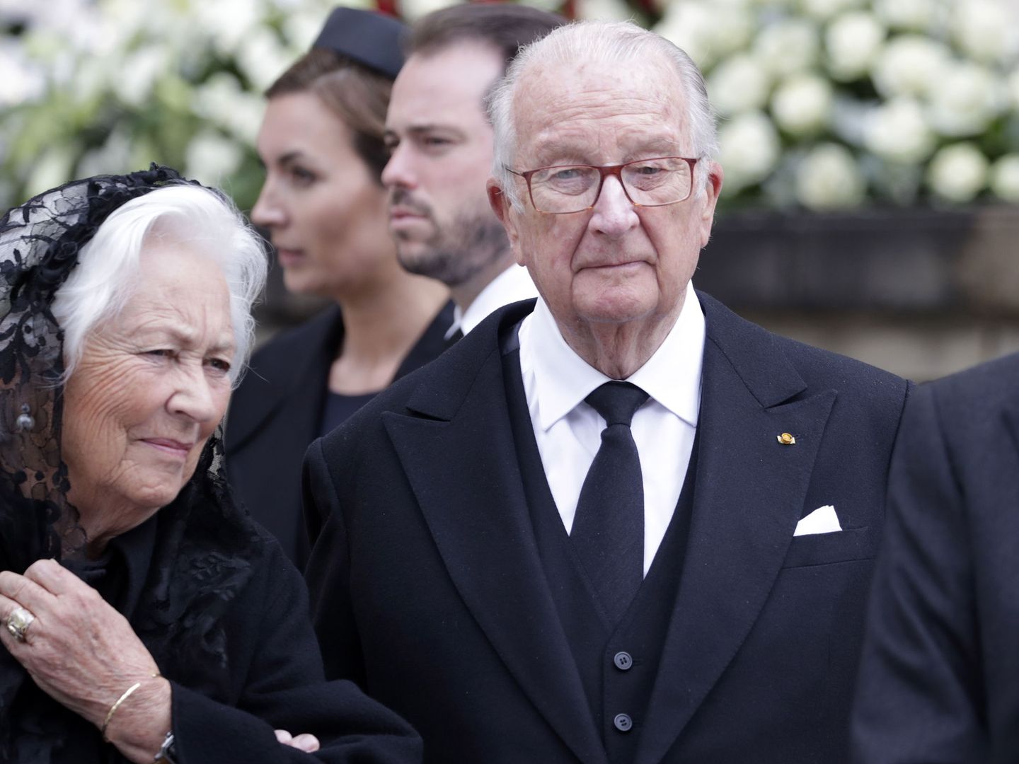 Alberto y Paola de Bélgica en el funeral de Jean de Luxemburgo. (EFE)