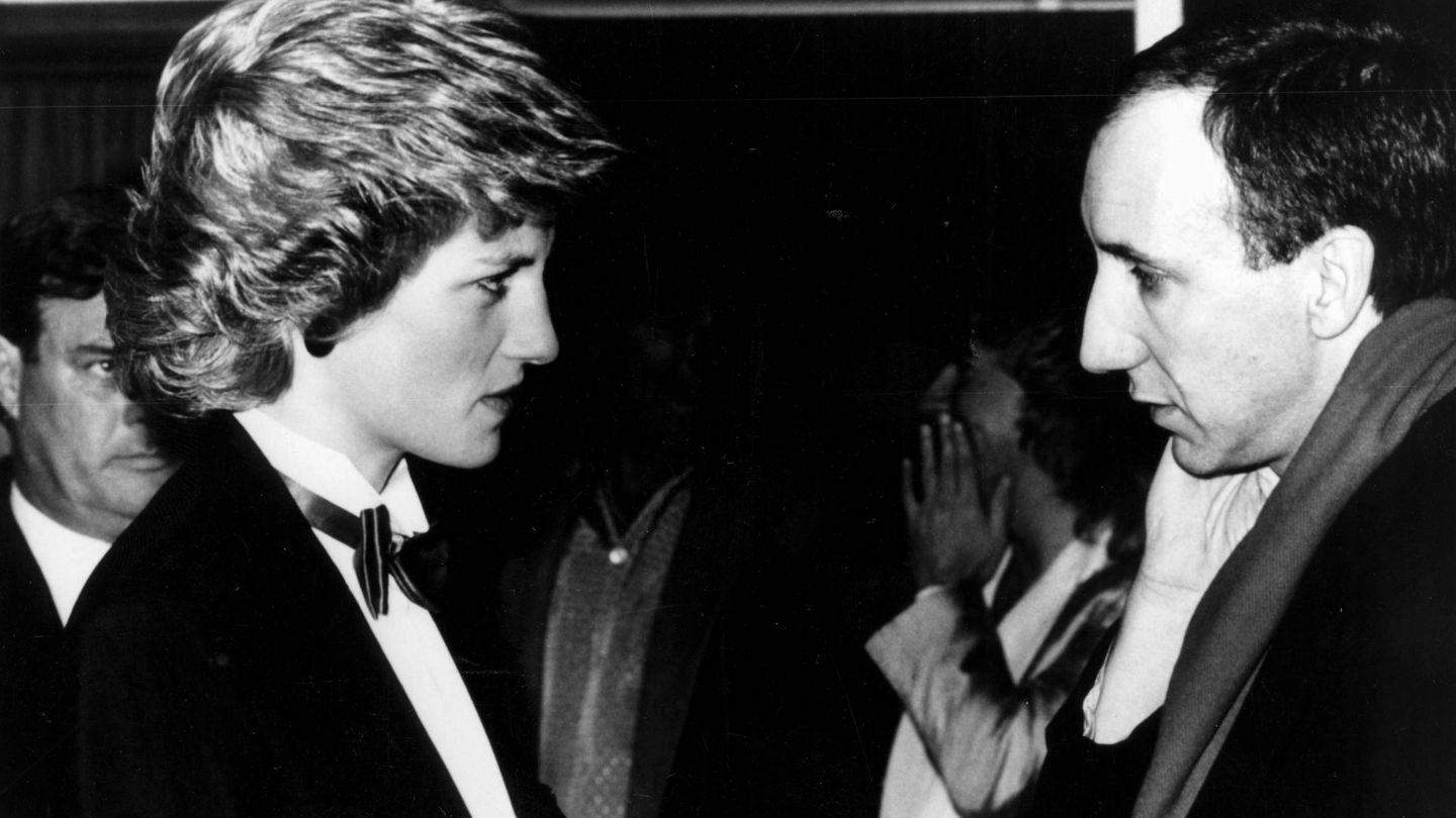La princesa Diana con Peter Townsend, guitarrista de The Who, en 1985. (Cordon Press)