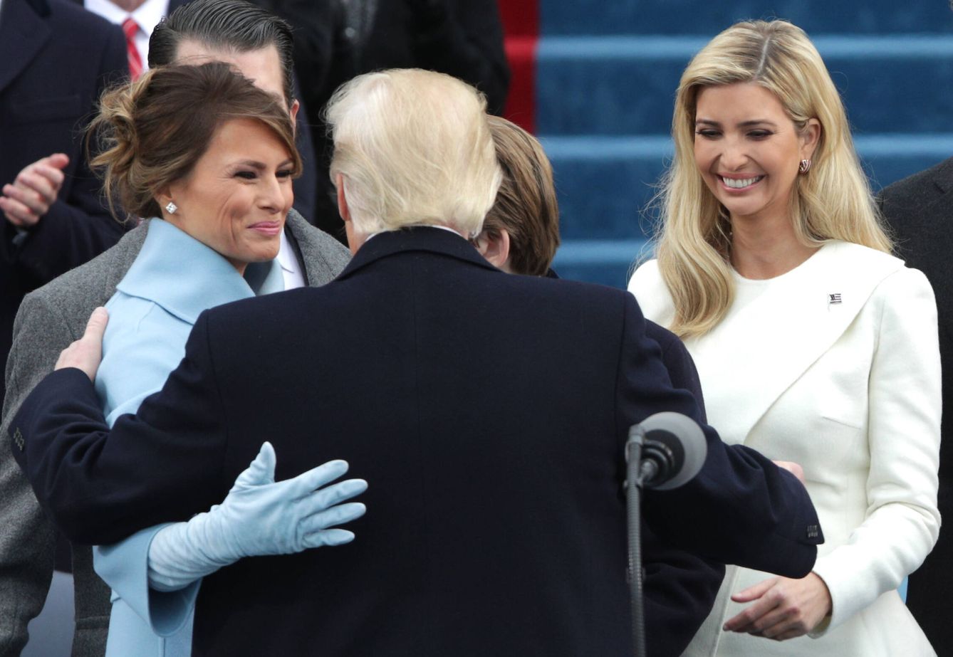 Donald Trump, junto a su esposa y su hija. (Getty)