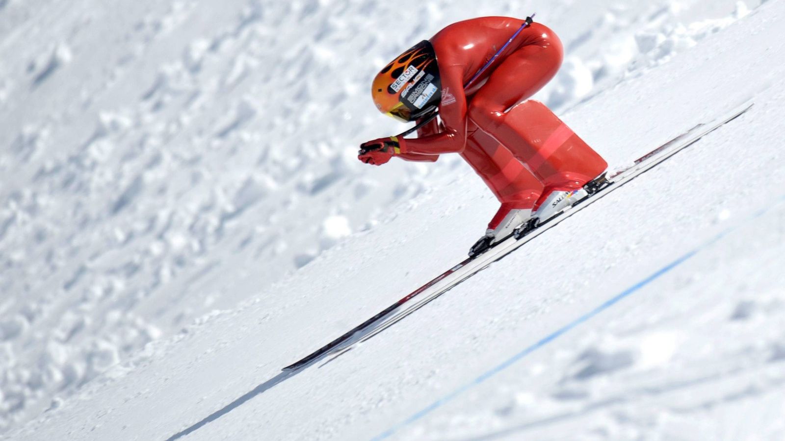 Foto: Ivan Origone, el más rápido del mundo sobre unos esquís.