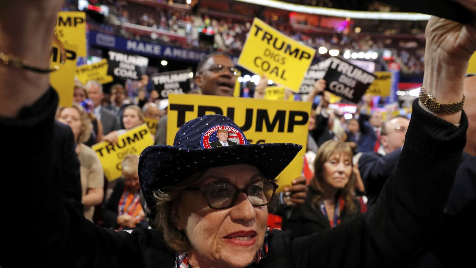 Foto: Partidarios de Trump durante la Convención Nacional Republicana en Cleveland (Reuters)