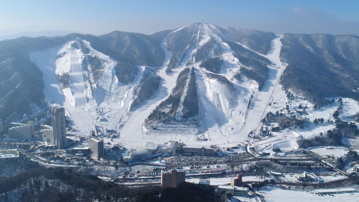 Imagen del Bokwang Snow Park, que albergará las pruebas de esquí freestyle y snow (EFE)