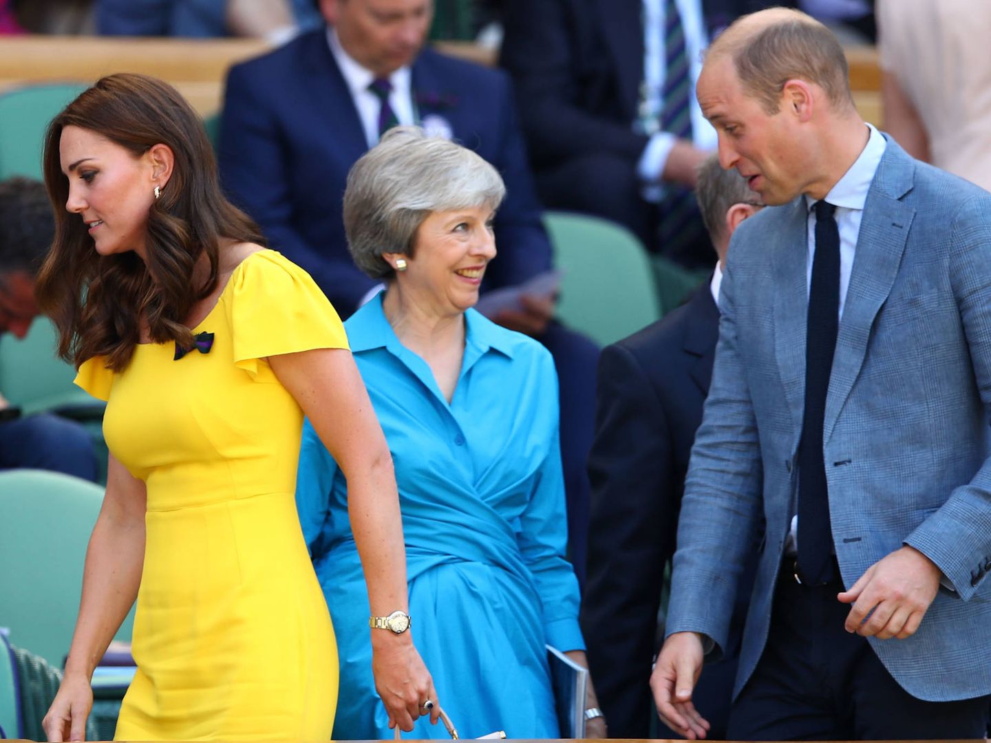 Los duques de Cambridge han coincidido con Theresa May. (Getty)