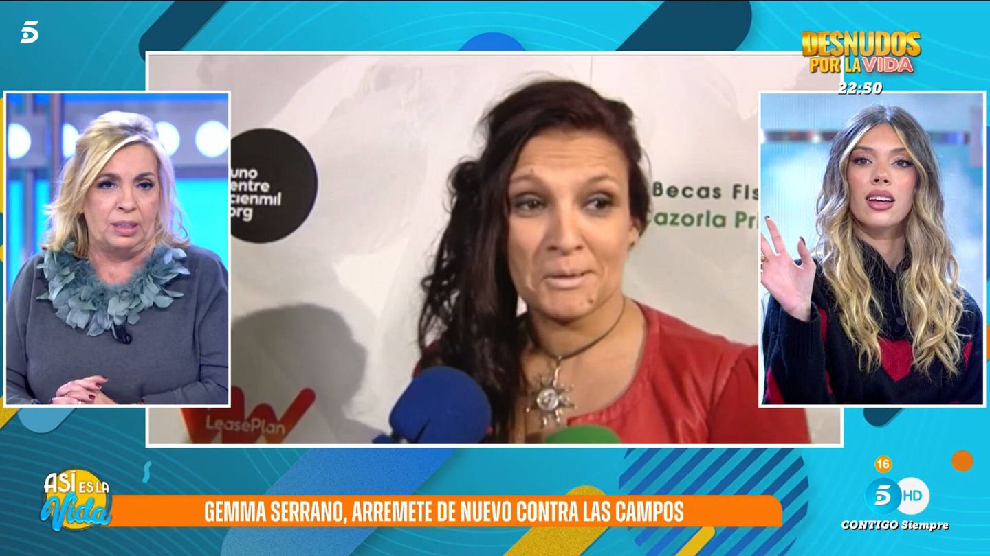 Carmen Borrego y Alejandra Rubio, en 'Así es la vida'. (Telecinco)