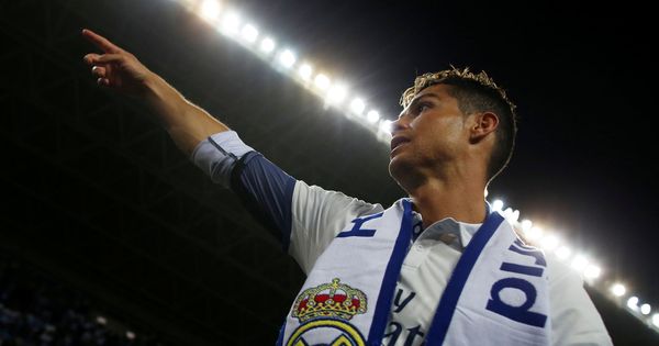 Foto: Cristiano Ronaldo, nada más ganar la Liga en La Rosaleda de Málaga. (Reuters)