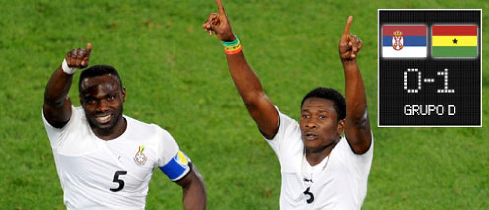 Foto: Un penalti marcado por Gyan propició la primera victoria africana