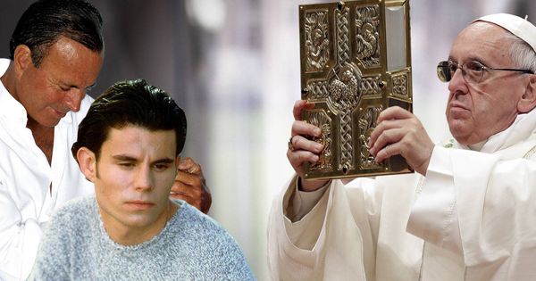 Foto: Julio Iglesias, Javier Sánchez y el Papa Francisco, en un fotomontaje realizado por Vanitatis.