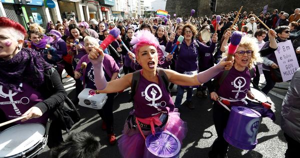 Foto: Concentración feminista en Galicia. (EFE)