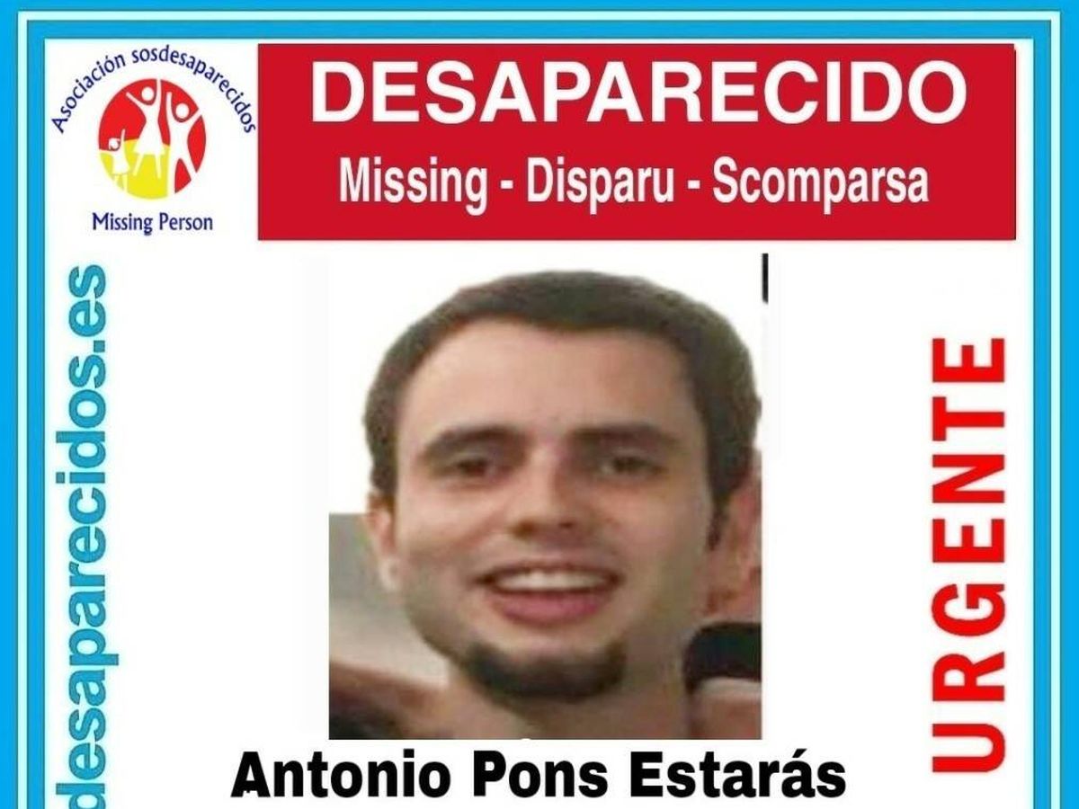 Foto: Antonio Pons, desaparecido en Palma. Fuente: SOS Desaparecido