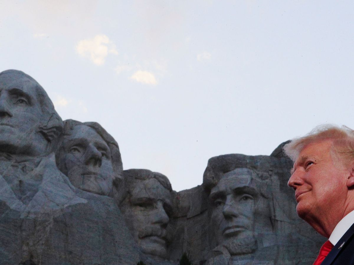 Foto: El presidente de Estados Unidos, Donald Trump, en el Monte Rushmore. (Reuters)