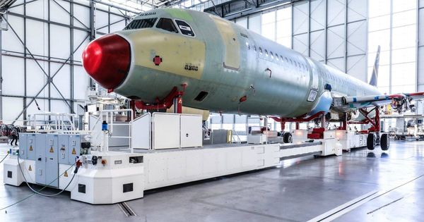 Foto: Producción del A320 en la fábrica de Hamburgo. (Airbus)