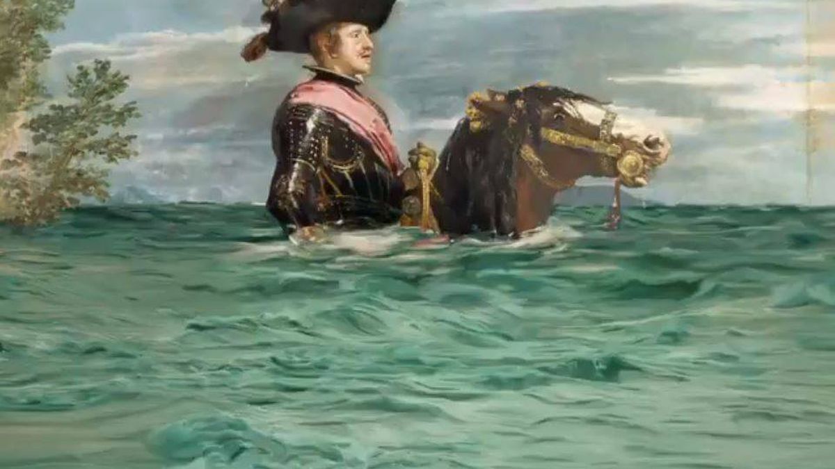 Un Velázquez inundado: el Museo del Prado se suma a la cumbre del clima con WWF