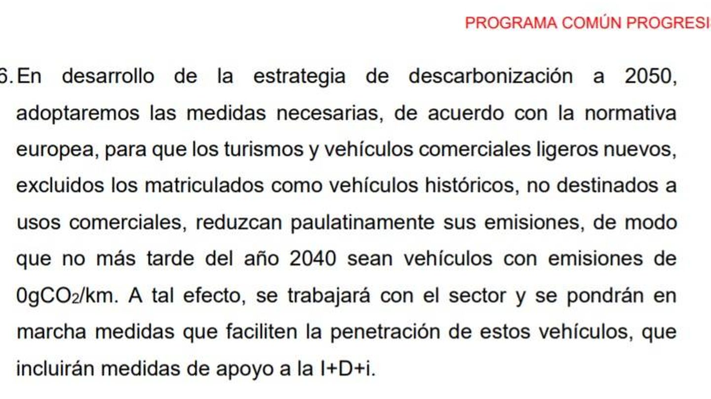 La segunda y última versión de la medida 256 del 'Programa común progresista' del PSOE.