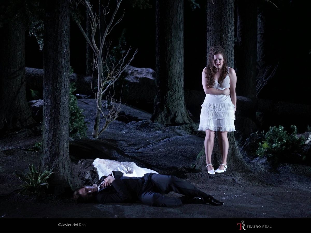 Foto: Louise Alder (Zerlina) y Krysztof Baczyk (Masetto) en 'Don Giovanni' (Javier del Real).
